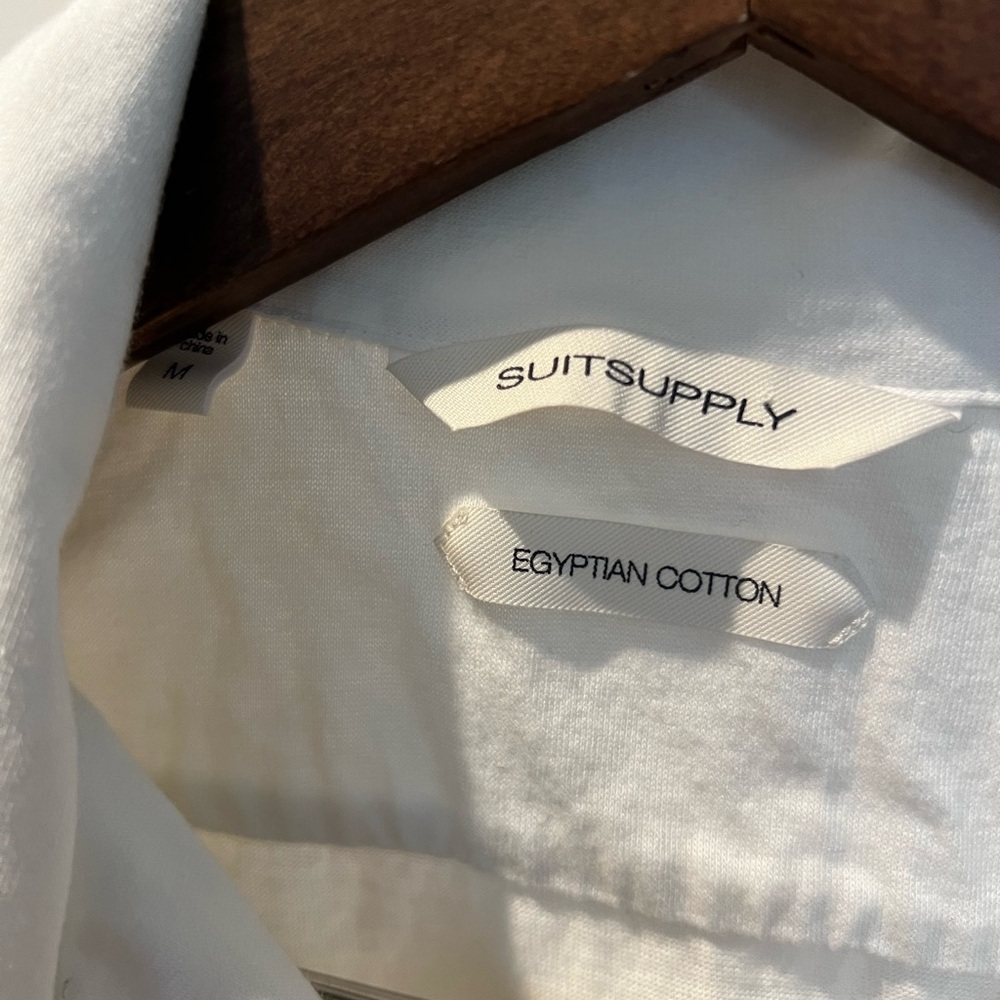 Suitsupply White Camp Collar Shirt Italian Fabric - Picture 2 of 5